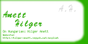 anett hilger business card